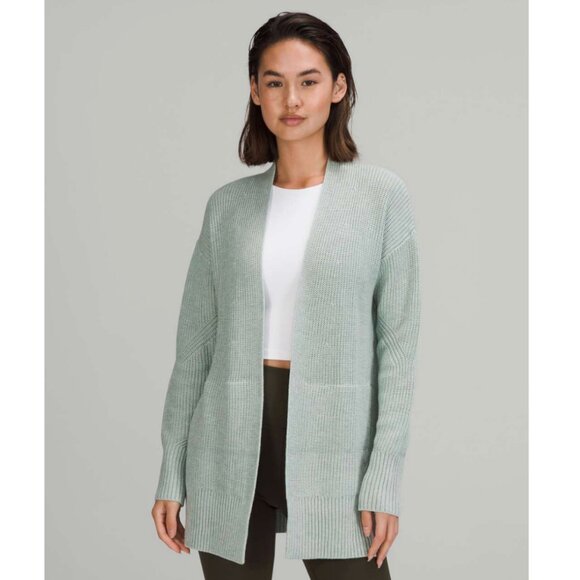 Lululemon Cashmere Knit Wrap Cardigan Sweater Relaxed Fit Open Oversized Long - Picture 12 of 12